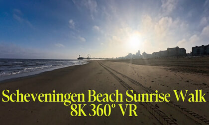 Scheveningen Beach Sunrise Walk | 8K 360° VR