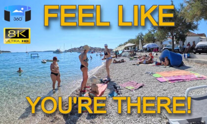 🌊 Primošten Luka Beach Walk 🇭🇷 | 360° VR 8K | Croatia's Crystal Clear Paradise (2026)