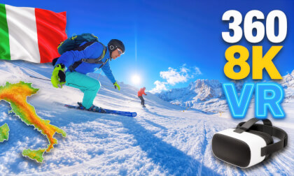 Fast Sport Skiing ⛷️ Cime Bianche → Breuil-Cervinia 🇮🇹 | Route 7 | 360° 8K VR Italian Alps under Cervino / Matterhorn