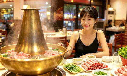 Spent 268 RMB trying the time-honored copper pot lamb hot pot in Shanghai, full of warm down-to-earth vibes.