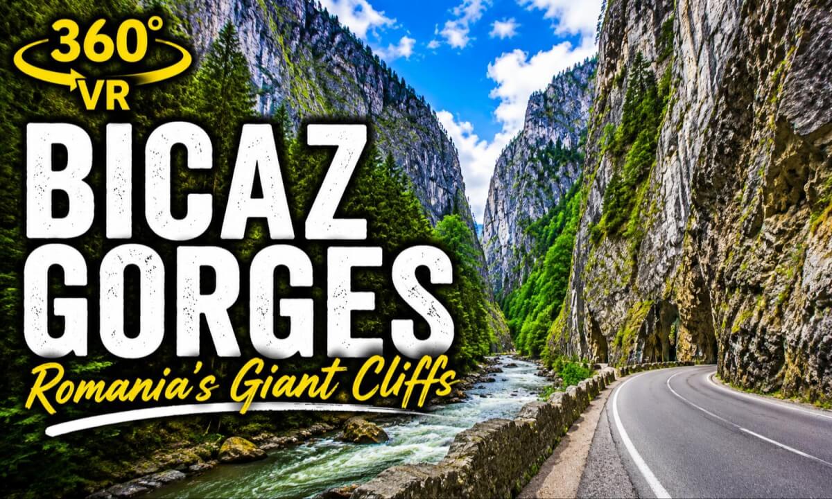 🇷🇴 Spectacular Bicaz Gorges, Romania – 360° Walking Tour Through Giant Cliffs