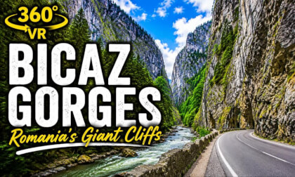 🇷🇴 Spectacular Bicaz Gorges, Romania – 360° Walking Tour Through Giant Cliffs