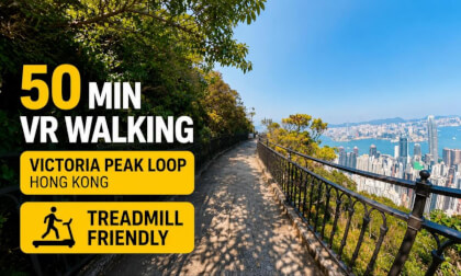 50 MIN VR WALKING | Victoria Peak Loop | Hong Kong | Treadmill-Friendly