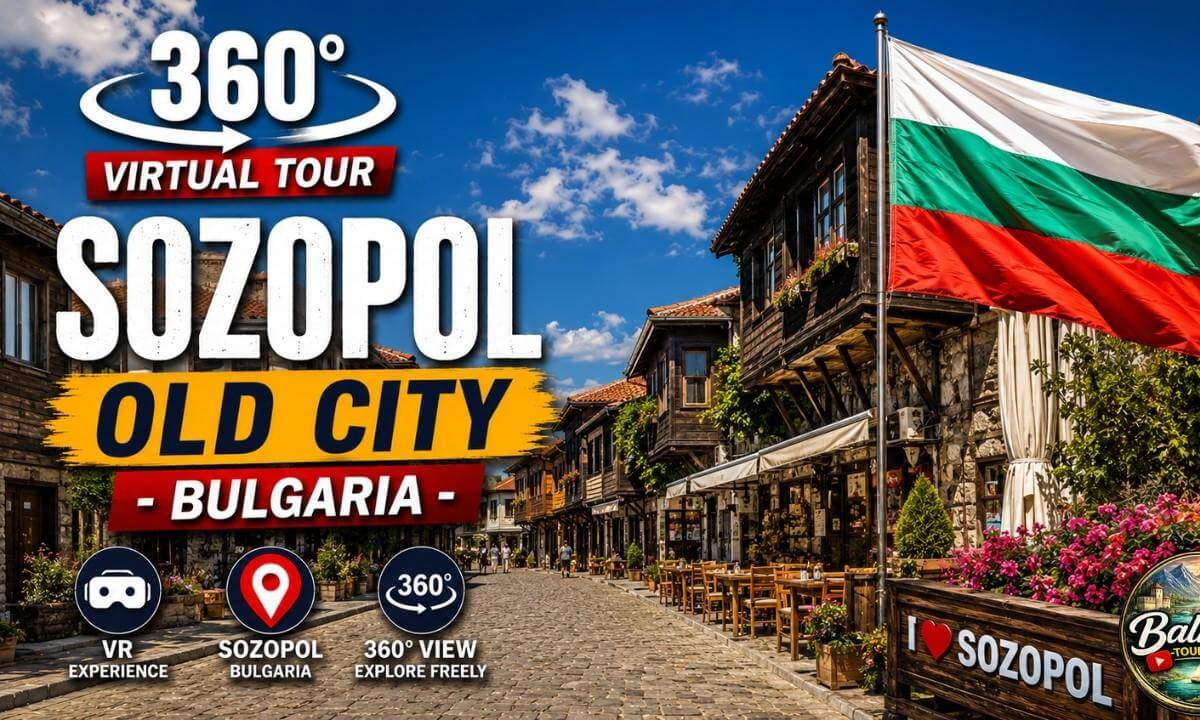 Sozopol old town Bulgaria 360 8k virtual tour Старият град на Созопол Българското insta360 X5 2026