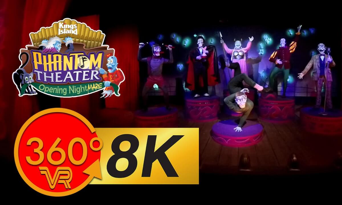 Phantom Theater Opening Nightmare Kings Island Dark Ride in 8K 360 VR