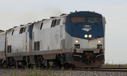 Trackside in VR180: Amtrak Sunset Limited Train 2 at Wymola, Arizona | Canon RF-S 3.9mm Dual Fisheye