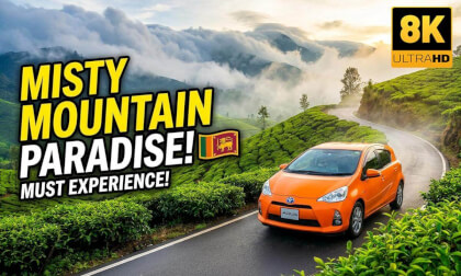 🚗 Scenic Drive Through Nuwara Eliya 🇱🇰 | 🌿 Misty Mountain Road Trip | 8K VR