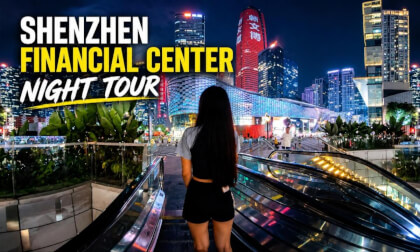 Night tour in Shenzhen Futian CBD Financial Center