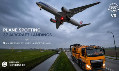 Low Landings of 37 Airplanes at Amsterdam Schiphol Airport