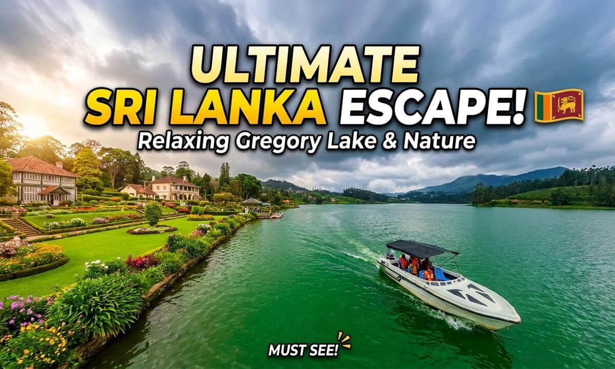 🌿🚤 Gregory Lake Nature Escape 🇱🇰 | Relaxing Scenic Boat Ride | Experience Sri Lanka 8K VR