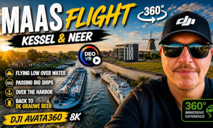 Flying Low Over the Maas in 360° | Beesel & Neer