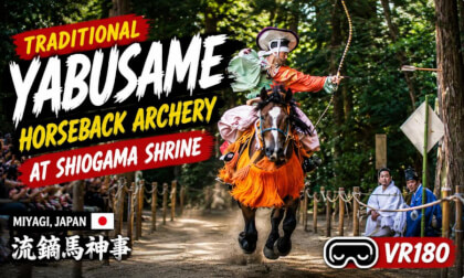 JAPAN Traditional Horseback Archery Ceremony  VR180