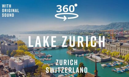 Lake Zurich – Zurich, Switzerland 🇨🇭 | 360° Walking Tour | Original Sound