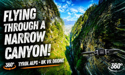 FLYING THROUGH A NARROW CANYON IN 360°! 🏔️Tyrol Alps (8K VR Drone)