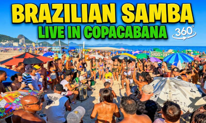 Brazilian Samba in Copacabana ☀️ | Rio de Janeiro Beach 360° Live Performance