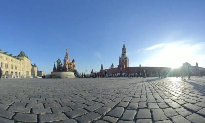 [VR180] Russia, Moscow, Old Arbat + Red Square, walking, Insta360 Evo