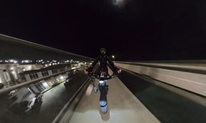 Night E-Bike Ride in 8K 360° VR | Pitt Meadows to Langley, British Columbia
