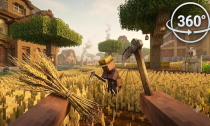 Minecraft 360° POV: You Wake Up as a Farmer 🌾 | Immersive Survival Experience
