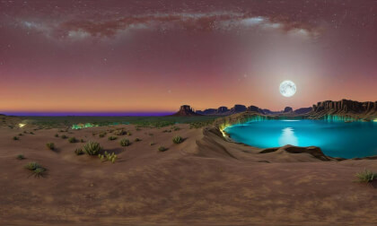Ride Into The Moonlit Desert [VR 360º Immersive World]