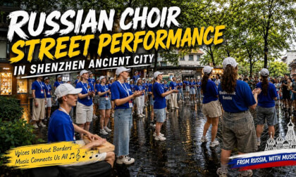 Russian FEFU Choir Street Performance (3D VR180) ｜Nantou Ancient City ｜Shenzhen