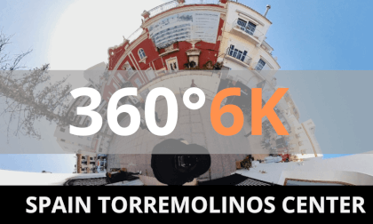 Spain, Málaga, Torremolinos. 360° VR 6K. Street walking, virtual reality experience. VR Video Spain, Málaga, Torremolinos. 360° VR 6K. Street walking, virtual reality experience. VR