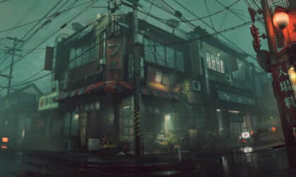 Foggy Japanese Street in VR180 3D / Unreal Engine Lumen Cinematic / Camera Render Studio 2026