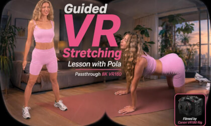 Guided Stretching Lesson with Paula - MAIN CAM | VR180 8K AI Passthrough |  JP,KO,CH Subtitles