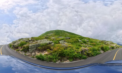 Driving down from the top of Mt. Washington