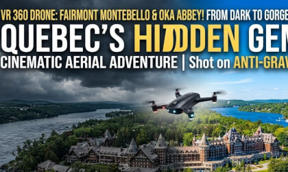 🇨🇦 360° VR Drone Tour of Montebello & Oka, Quebec | Fairmont Château, Abbey, Waterfront & Stunning Sunset