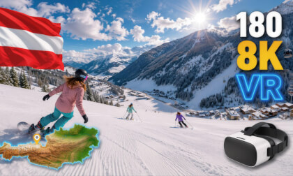 ⛷️ Saalbach Hinterglemm – Zwölferkogel 🇦🇹 | Pistes 50 & 50a | Scenic Ski Descent | 360° 8K VR