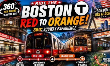 Experience Boston Like a Local! 🚇 360° Ride on the Historic MBTA "T"