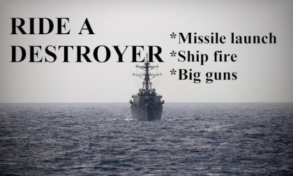 Navy Destroyer with MISSILE LAUNCH