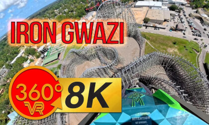 Iron Gwazi Front Row POV Busch Gardens Tampa 360 8K 360 60fps