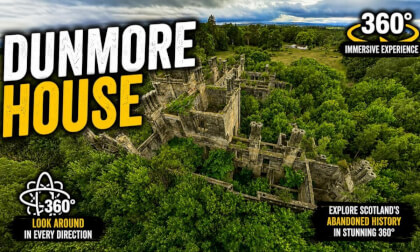 Flying Above Dunmore House - Scotland | 🚁 8K 360° Drone Flight