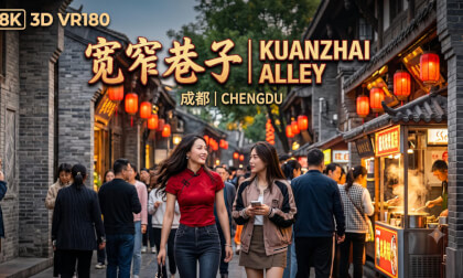 8K3D VR180 | Echoes of the Past in Kuanzhai Alley | 浮生半日闲：宽窄巷子的慢时光