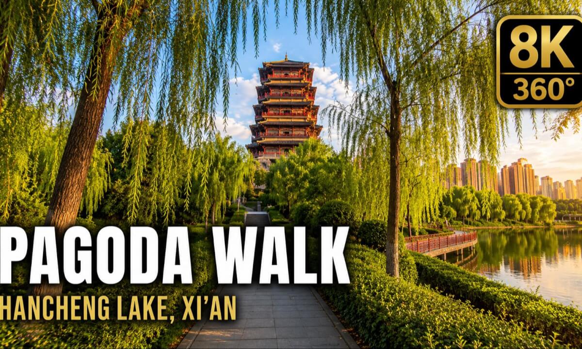 Explore Xi’an’s 64-Meter Dafeng Pavilion | 8K 360° VR Walk