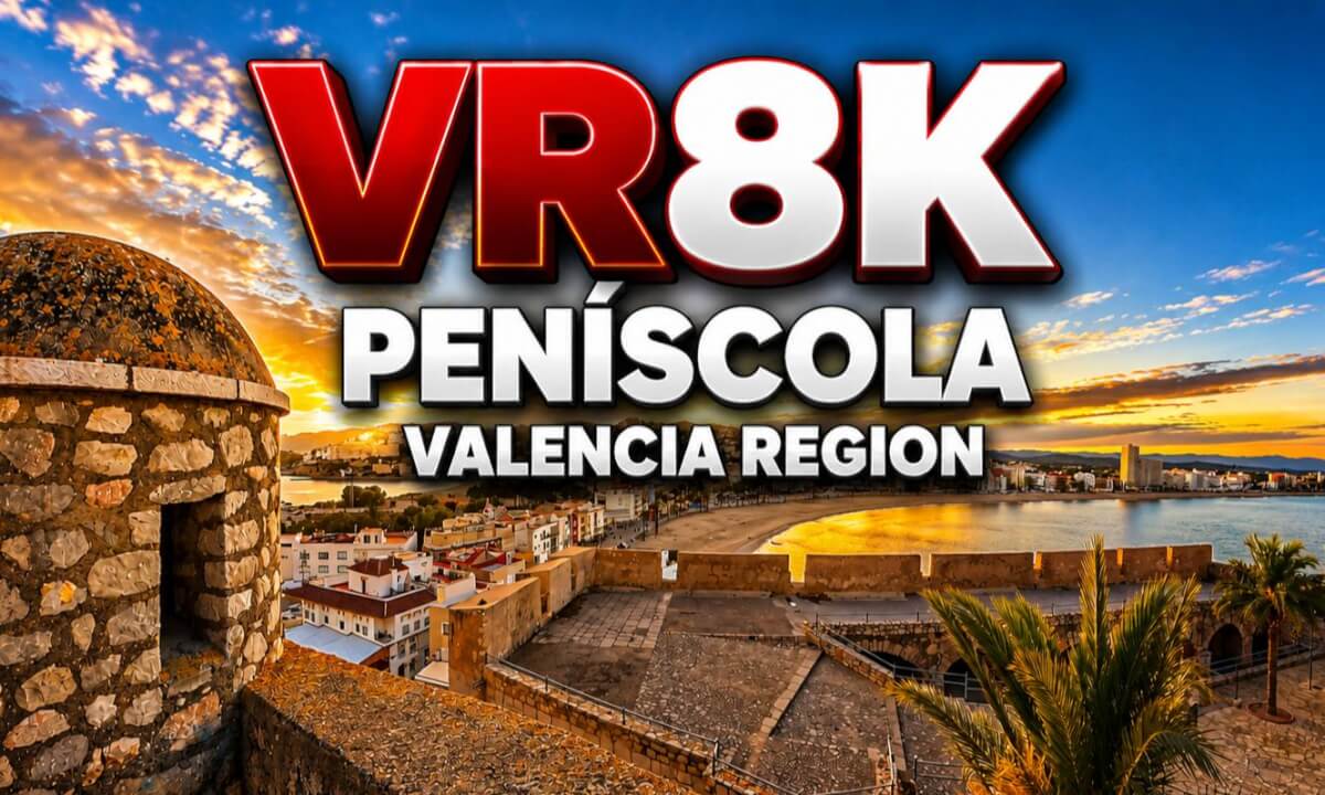 VR 8K 360 PEÑISCOLA Spain | Medieval Old Town & Mediterranean Coast