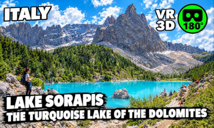 Lake Sorapis from Passo Tre Croci | Dolomites VR180 3D Hike ( 08/06/26)