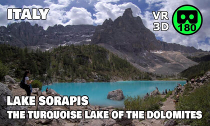Lake Sorapis from Passo Tre Croci | Dolomites VR180 3D Hike ( 08/06/26)