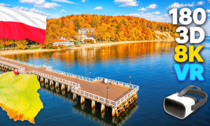 Poland's Most Beautiful Seaside? Orłowo Cliff & Historic Pier 🇵🇱 | Stunning Baltic Coast in 8K 3D VR180
