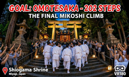 Shiogama Port Festival Mikoshi Procession Japan VR180