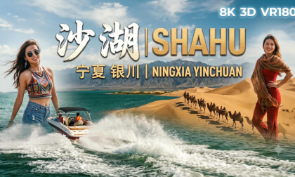 8K3D VR180 | Shahu: Whispers of Water and Sand | 沙湖：碧波与金沙的诗意交织