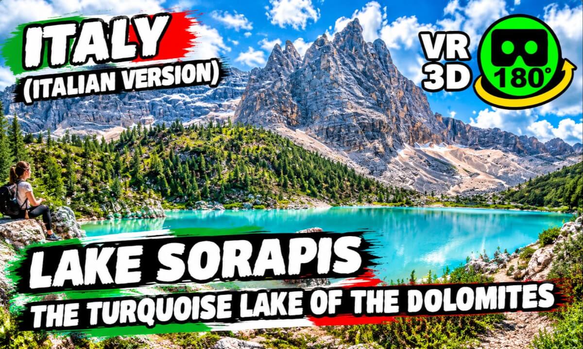 Lago di Sorapis dal Passo Tre Croci | Escursione VR180 3D nelle Dolomiti 08/06/26