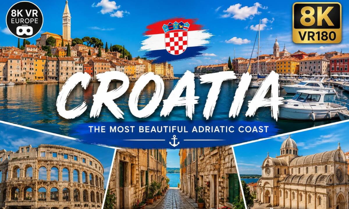 Discover Croatia 🇭🇷 | 8K VR180 Journey Along the Adriatic Coast