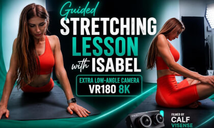 Guided Stretching Lesson with Isabel | Extra Low-Angle Camera VR180 8K |  AI Passthrough
