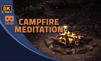 Campfire Relaxation 🔥 VR180 8K 60FPS | Immersive Meditation Experience