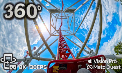 CAN YOU SURVIVE THE LOOP? 😱 Sky Scream 360° VR Roller Coaster 🟥 8K HDR Ultimate Apple Vision Pro Quest 3 Immersion