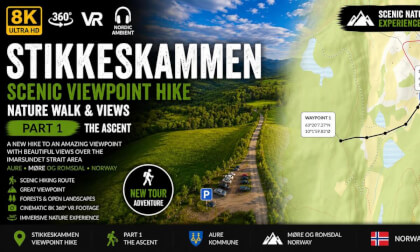 Stikkeskammen Trail Part 1 | From Rossmo to the First Forest Junction | 8K 360° VR Norway