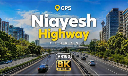 Tehran Niayesh Highway Drive in VR180 8K | Iran Driving Tour