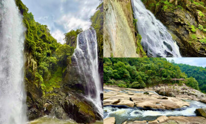 九鲤湖Jiuli Lake is located in Zhongshan Town, Xianyou County